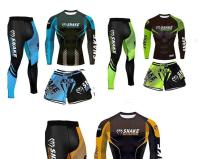 Conjunto De 3 Piezas De Lucha Bruta Jiu Jitsu MMA Camiseta + Pantalones Muay Thai Boxeo Shorts Deportivos Para Entrenamiento - details 4