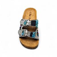 Calzados soraia, Sandalias de Mujer Estilo Boho con Hebillas Ajustables, Plantilla Ergonómica de Corcho, Sandalia Plana Abierta con Detalles Étnicos, Cómoda para Verano, Playa o Uso Diario Bohemio Hebilla - details 5
