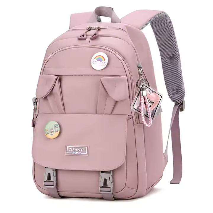 Pack de Mochilas escolares impermeables para niñas y mujeres con compartimento para portátil y antirrobo - Para primaria, secundaria y universidad - A-morado - 1