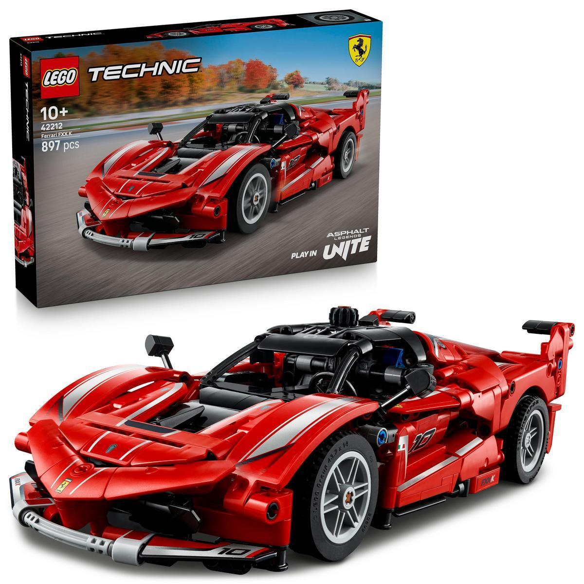 LEGO Technic Ferrari FXX K - Maqueta de Coche de Carreras de Juguete con Motor V12, Diferencial y Pistones Móviles - Regalo para Niños y Niñas de 10+ Años 42212