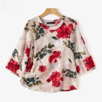 Blusa Bohemia ZANZEA 2024 Floral Impresión Otoño Para Mujer 3/4 Manga Tunic Tops Casual Vintage Vacaciones Playa Trabajo Camisa - details 5