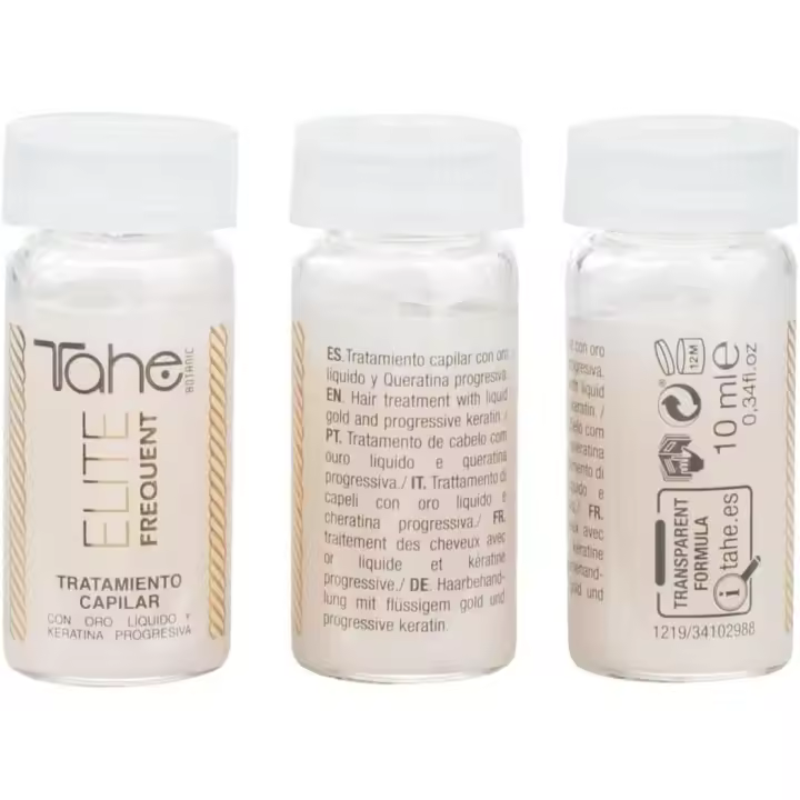Tahe botanic elite frequent tratamiento capilar con oro liquido y queratina 5x10ml - 1