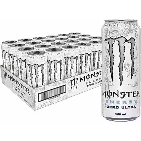 MONSTER Ultra White Bebida energética sin azúcar,Absolutely zero Bebida energética,Mango Loco Bebida energética ,Original Bebida energética lata 24*500 ml - 1