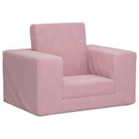 vidaXL Sofá cama para niños felpa suave en color Rosa/Azul - details 0