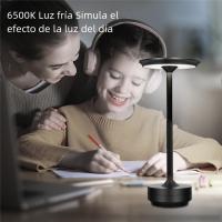 Lámpara De Escritorio LED Recargable Impermeable De Aleación De Aluminio Con Iluminación Para Lectura Y Camping Estilo Moderno Metal Negro - details 6