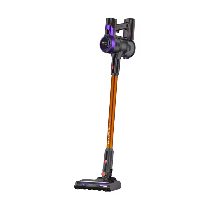 PRIXTON Aspirador Vertical Inalámbrico Thor Cyclone, Filtro HEPA, Potencia 150W Regulable a 2 velocidades, Batería Extraíble de Alta Duración, Accesorios incluidos - 1