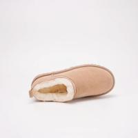 Botas De Nieve Para Mujer Con Piel De Oveja Y Lona De Lana Térmica Botines De Tobillo Slip-On Zapatos Casuales De Invierno - details 5