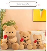 Oso De Peluche Kawaii Con Rosas Regalo Romántico Para Amante Decoración De Hogar Día De San Valentín Para Niñas Muñeco De Peluche Suave De Teddy - details 9