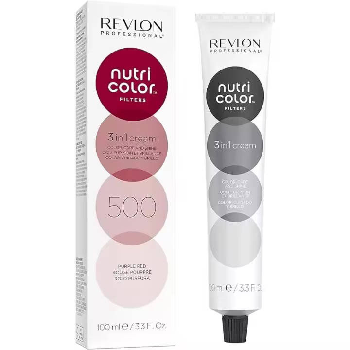 REVLON PROFESSIONAL NUTRI COLOR FILTERS 500 PURPLE RED 3 IN 1 CREAM 100 ML - 1