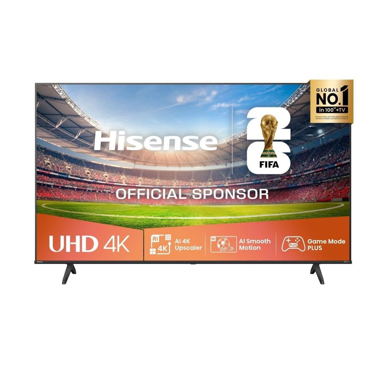 Hisense 65A6Q Smart TV 65" 4K UHD, Dolby Vision, HDR10+, VIDAA, Alexa, Modo Juego Plus, 3 HDMI, WiFi
