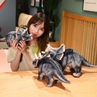 Nueva Llegada De Peluches De Dinosaurios Realistas Triceratops Muñeco De Peluche Simulación De Animal Forestal Regalo Para Niños Y Niñas - details 17