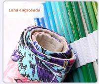 Estuche De Lienzo Colorido Para Lápices Y Pinceles Estuche De Almacenamiento Para Estudiantes Y Artistas Tamaño Variado - details 2