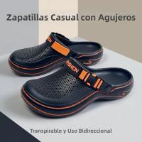 Zapatillas De Hombre EVA Hueco Transpirables Con Correa Ajustable Casual Slip on Duraderas Antideslizantes Para Exterior - details 6
