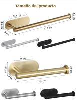 Soporte De Papel Toalla Autoadhesivo Para Cocina Baño Sin Perforar Soporte De Papel De Toalla De Acero Inoxidable Para Inodoro - details 0