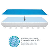 INTEX - Cobertor solar piscina rectangular, 732x366 cm, lona piscinas hinchables y desmontables, reduce la evaporación del agua, conserva la temperatura, con orificios de drenaje - details 4