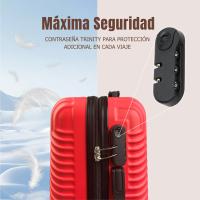 Maleta Avión Equipaje de Mano Viaje Cabina Trolley ABS Rígida 4 Ruedas Maleta de cabina rigida con asa telescopica 55x35x20CM - details 5