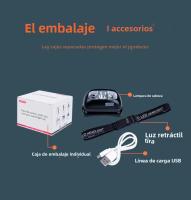 Linterna Frontal LED Recargable Mini Con Sensor Torch De Mano Para Camping Y Búsquedas Luz De Cabecera Potente Y USB - details 23