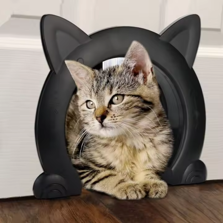 Gatera para gatos, puerta interior hasta 10 kg, práctico túnel para dormitorio - 1