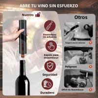 Juego De Abrevidrios Eléctrico Recargable Con Soporte Automático De Metal Con Cortador De Película, Vaso, Tapa - details 1