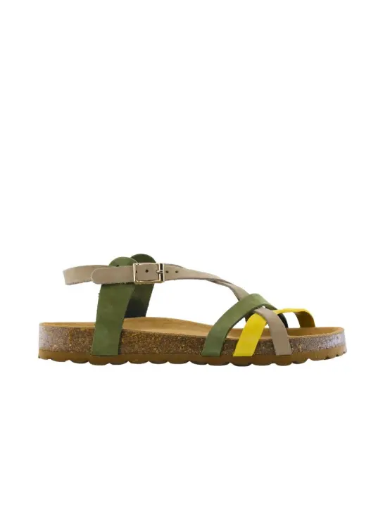 ESCOOLERS SANDALIA ROMANA NOBUCK MULTICOLOR ARACENAS E002 MUJER - 1