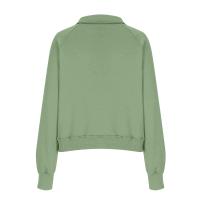 Nueva Sudadera De Mujer Con Capucha Cuello Erguido Otoño Invierno Color Sólido Fleece Manga Larga Bolsillos Cierre Media Pullover Suave - details 28