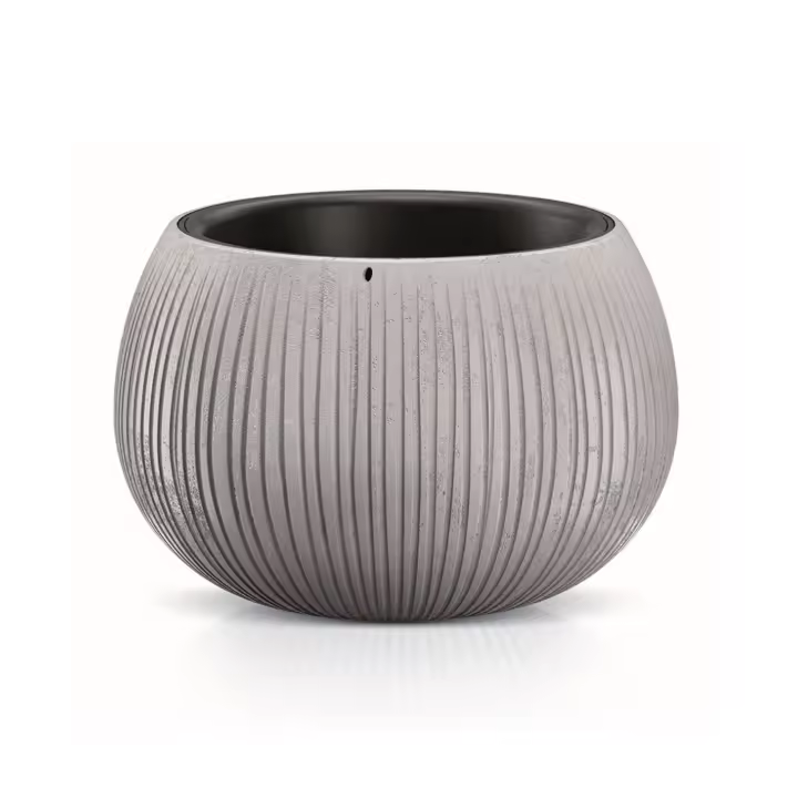PROSPERPLAST BETON BOWL de plástico CON depósito en color Cemento, 11 (alto) x 14,4 (ancho) x 14,4 (profundo) cms - 1