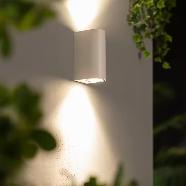 Ledkia Aplique de Pared Exterior Iluminación Doble Cara Gala Blanco Blanco - 1