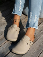 Zapatillas Casuales Para Mujer 2025 Nueva Modelo Temporada Completa Antideslizantes Moda Media Punta Sin Cierre Con Hebilla Adecuadas Para Interior Exterior Actividades Al Aire Libre - details 7