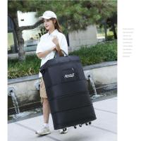 Maleta Plegable Extensible con Ruedas 5 o 6 Ruedas Giratorias 360°, Bolsa de Viaje Grande Impermeable de Tela Oxford, Equipaje Expandible Ligero y Resistente, Asa Superior y Correa de Hombro, 87x50,5x24 cm / 100x54x32 cm - details 1