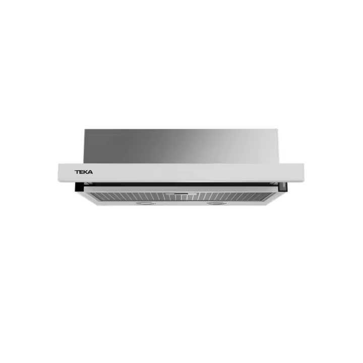 Teka CNL6415W - Campana 60cm Extraible Luz LED Ecopower, Aspiración 385m3h, Color Blanca - 1