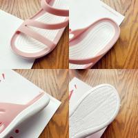 Sandalias De Verano Para Mujer Plataforma Planas Bajo Tacon Peep Toe Negro Slides Casuales Playa Al Aire Libre Zapatos De Goma - details 5