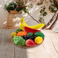 Decoración De Frutas Artificiales 10/11 PCS Banana Grape Lemon Kiwi Orange Apple Peach Strawberries Para El Hogar Material PE - details 15