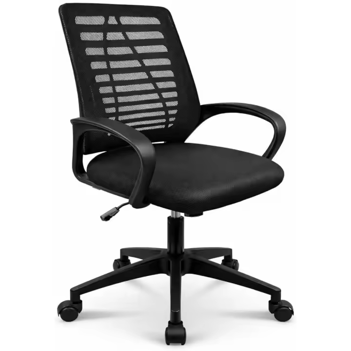 T-lovendo - Silla de Oficina Ergonómica con Soporte Lumbar y Respaldo de Malla Transpirable - Altura Regulable - Giratoria - 1