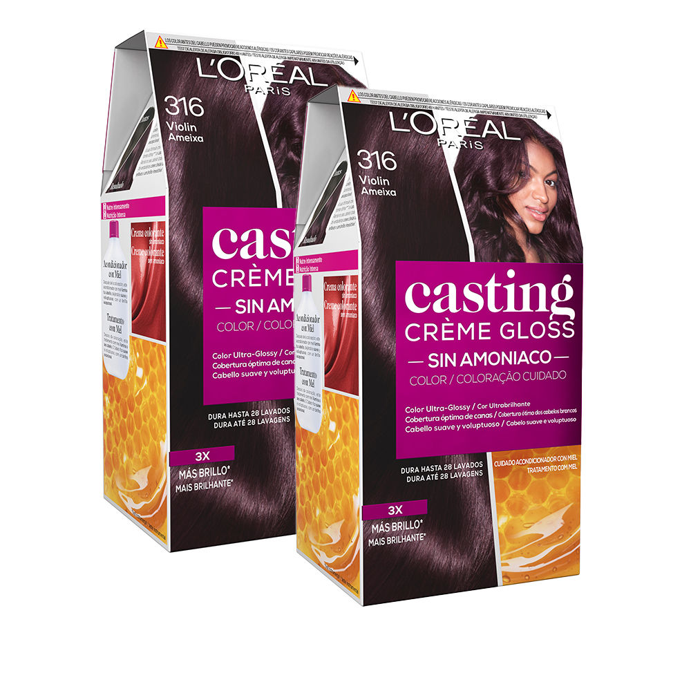 L'Oréal Paris | Casting Crème Gloss Coloración tono sobre tono - Gloss Complex con Ácido Glicólico y sin Amoniaco. Cabello x3 más brillante.