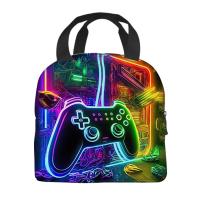 Bolsa De Almuerzo Portátil Para Niños Con GamePad Diseño De Dibujos Animados 2D Aislante Térmico Regalo Ideal Para Niños Y Niñas - details 2