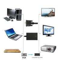 Adaptador Convertidor VGA a HDMI Compatible Full HD 1080P Con Salida De Audio Para PC Laptop a HDTV Proyector Cable HD - details 0