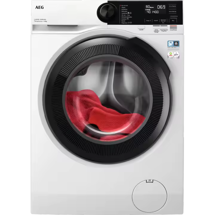 AEG - Lavadora de libre instalación Serie 6000 ProSense de 8.0 kg - LFR6284N4B - 1