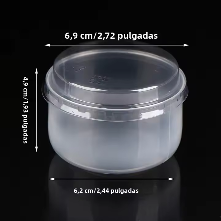 10 Sets De Copas De Pastel Transparentes Resistentes a Altas Temperaturas Con Tapa Para Hornear Y Postres Japoneses - 1