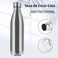 Botella De Agua Deportiva De Acero Inoxidable Para Viajes Al Aire Libre 500ML 750ML 1000ML Botella De Cola De Coca-Cola Monolítica - details 1