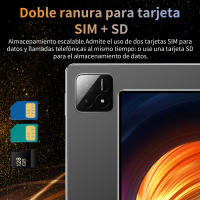 2025 Versión Global Nuevo 10.1 pulgadas Android 14.0 16GB RAM 1024GB ROM 12000mAh 4K pantalla HD doble tarjeta SIM Tabletas 5G WiFi Bluetooth WPS GPS Tableta Android - details 5