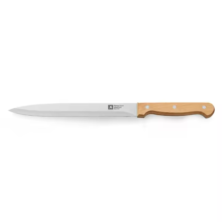 RICHARDSON SHEFFIELD ARTISAN MADERA Cuchillo Trinchador Acero Inoxidable 20CM Negro Asas o Mango Madera Mango remachado - 1