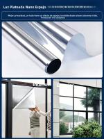 Película Reflectiva Para Ventanas Y Espejos Autoadhesiva Control De Calor Y Protección UV PVC Para El Hogar Y La Oficina - details 2