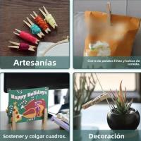 20pcs Pinzas De Ropa De Bambú Duraderas Y Resistentes Al Viento Para Uso Doméstico Y Al Aire Libre Multifuncionales - details 0
