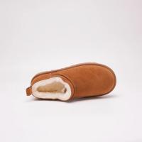 Botas De Nieve Para Mujer Con Piel De Oveja Y Lona De Lana Térmica Botines De Tobillo Slip-On Zapatos Casuales De Invierno - details 2
