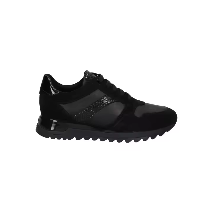 Geox women's casual sneakers - Comfortable leather and textile shoes with rubber sole, lace-up design, closed toe, breathable, perfect for autumn-winter, versatile footwear for women. - 1