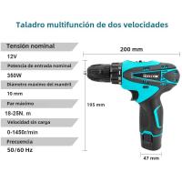 Taladro Eléctrico Recargable De 12V Sin Cargador Ni Batería Herramienta De Impacto Para Uso Doméstico Taladro De Pincel - details 7