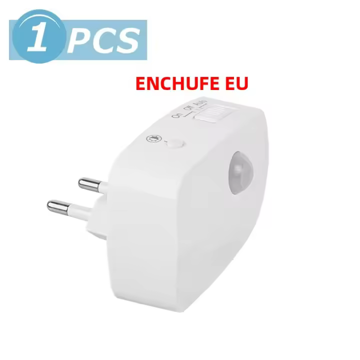 Lámpara Nocturna LED Mini Con Sensor De Movimiento PIR 3 Modos Para Dormitorio Lámpara De Borde De Cama EU Enchufe Para Armario Corredor Baño - 1