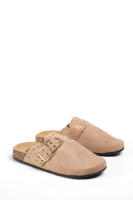 Zuecos mujer plataforma anatómica tachuelas doradas hebilla ajustable ante sintético calzado cómodo urbano Paloma Wang - details 0