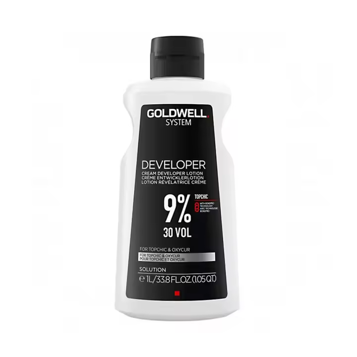 Goldwell System Developer Lotion 9% 30 Vol 1000 Ml. / Loción Reveladora Profesional para Coloración Capilar / Oxidante Técnico para Mezcla con Tintes Goldwell. - 1