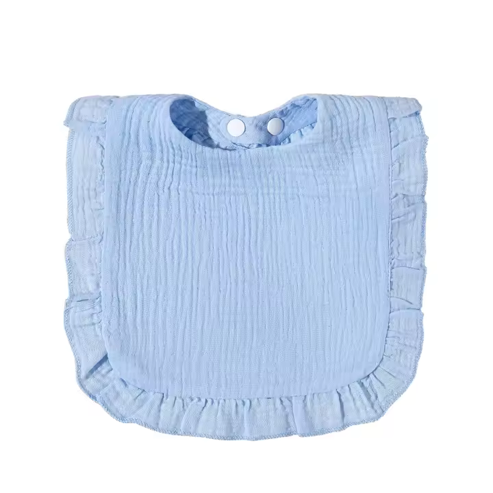 CA Babero para bebé de crepe de algodón puro INS con encaje - 1